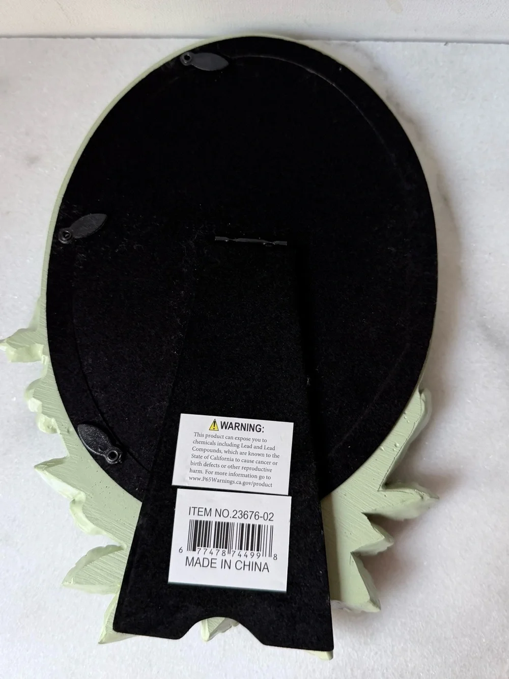 Sage Green Floral Oval Picture Frame with butterfly 5”x7” photo